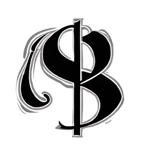 Cursive B tattoo design idea