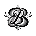 Cursive B tattoo design idea