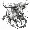 Taurus constellation tattoo design idea