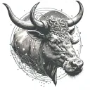 Taurus constellation tattoo design idea