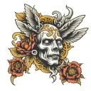 nirvana in utero tattoo design idea