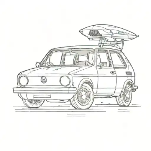 a volkswagen golf tattoo design idea
