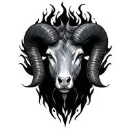 aries flame tattoo design idea