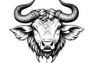 Taurus zodiac symbol tattoo design idea