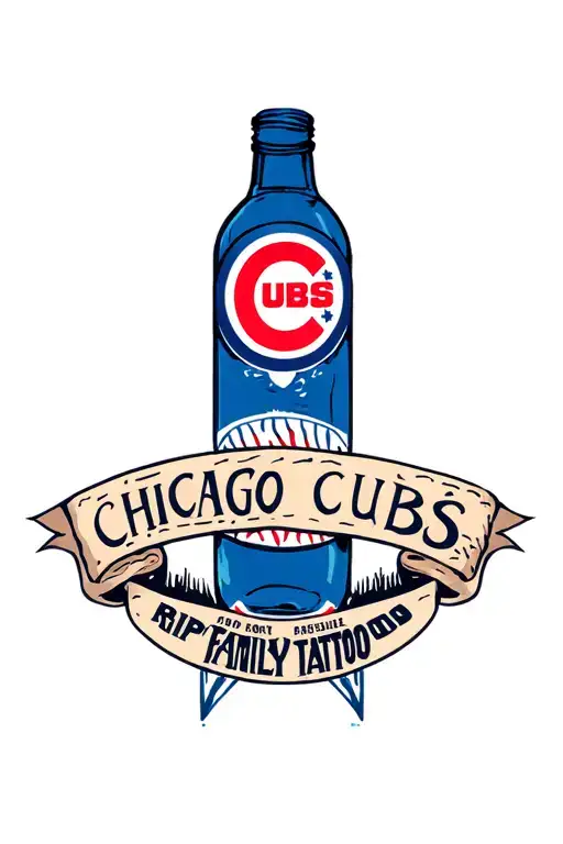 Chicago cubs rip lost family tattoo design idea