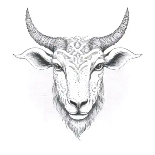 Billy Goat tattoo design idea