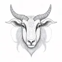 Billy Goat tattoo design idea