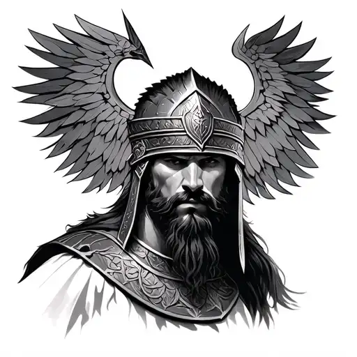 Germanic Warrior tattoo design idea