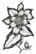 clematis flower tattoo design idea