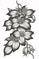 clematis flower tattoo design idea