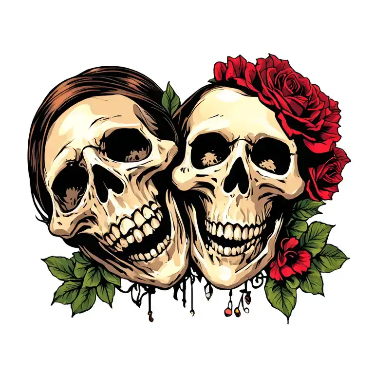 death smiles at us all tattoo design idea