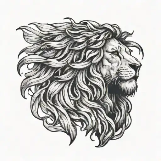 A tattoo of Jesus with a lion  tattoo design idea