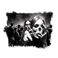 Rave scene tattoo design idea