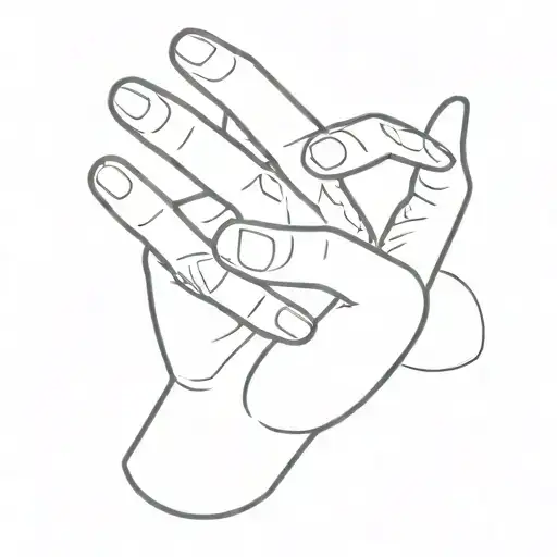 like hand emoji made tattoo design idea