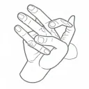 like hand emoji made tattoo design idea