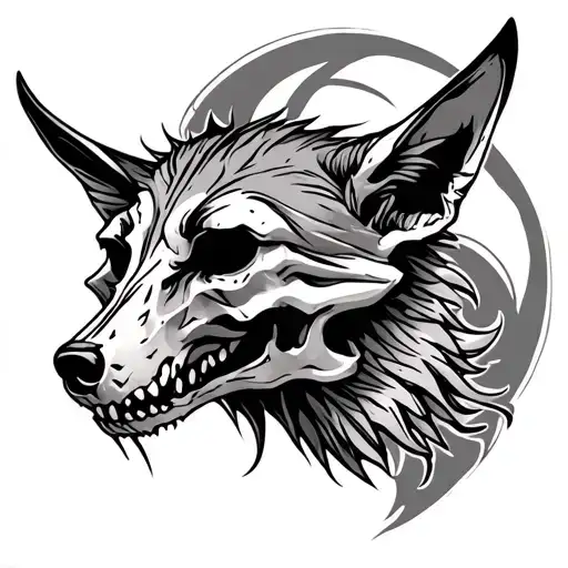 coyote skull tattoo design tattoo design idea