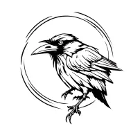 Raven tattoo design idea