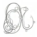 w for wicked the musical bubbles  tattoo design idea