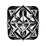 Elder Futhark symbols hidden within tattoo design idea