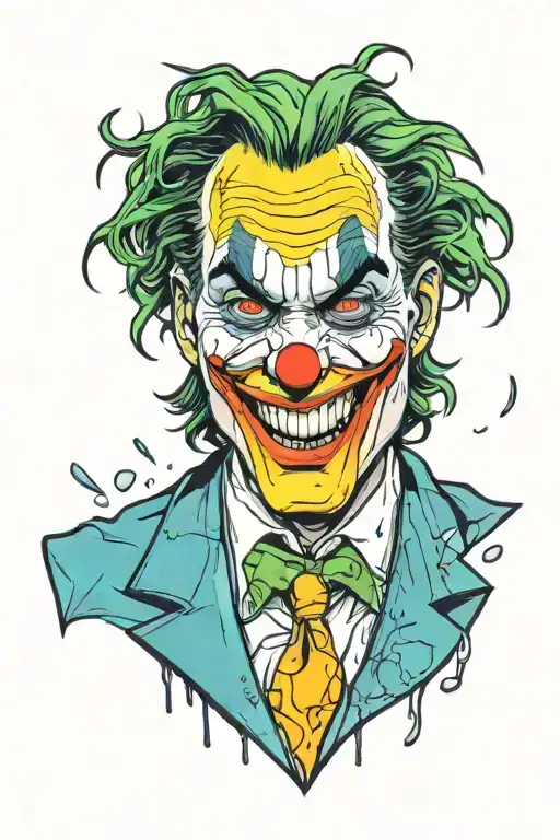 joaquin phoenix joker crying eyes tattoo design idea