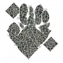 paw print with Roman numeral 11 tattoo design idea