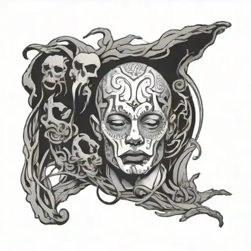 Ego Death aesthetic tattoo design idea