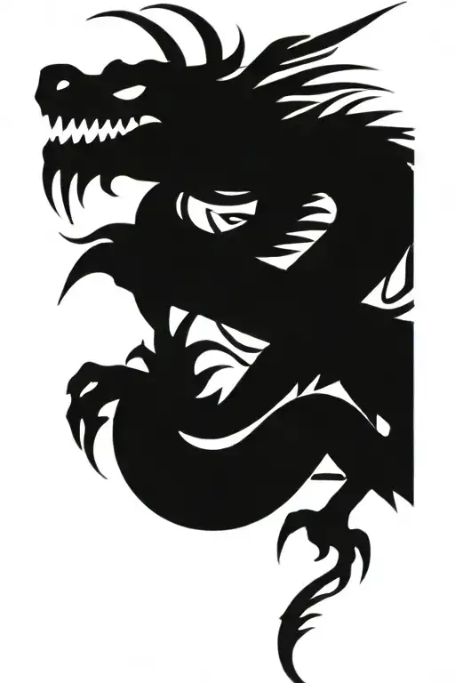 Aztec dragon wrapping around cross tattoo tattoo design idea