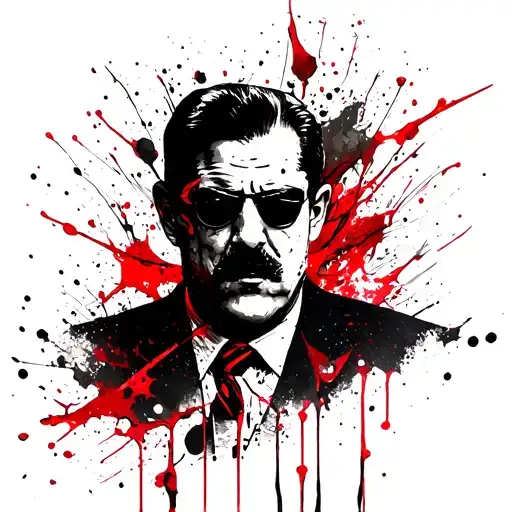 mafia boss tattoo design idea