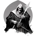 executioner killing a pope tattoo design idea