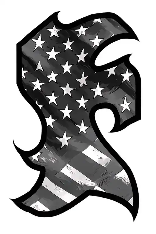 cross tennessee state flag tattoo design idea