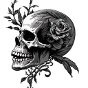 life and death is the power  tattoo design idea