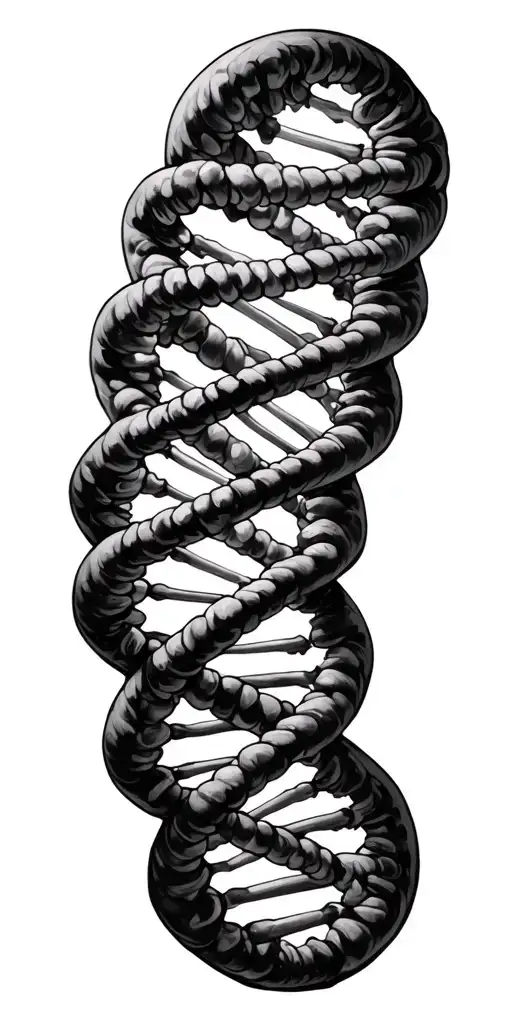 nucleosome, dna strand, epigenetics tattoo design idea