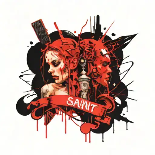 every saint have past, every sinner a future tattoo design idea