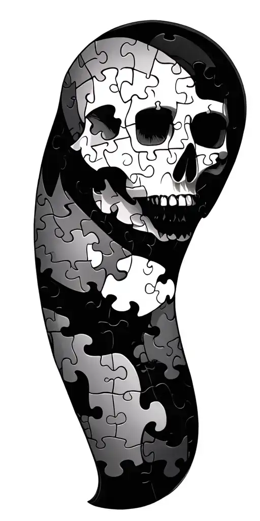 Jigsaw Puzzle tattoo design idea