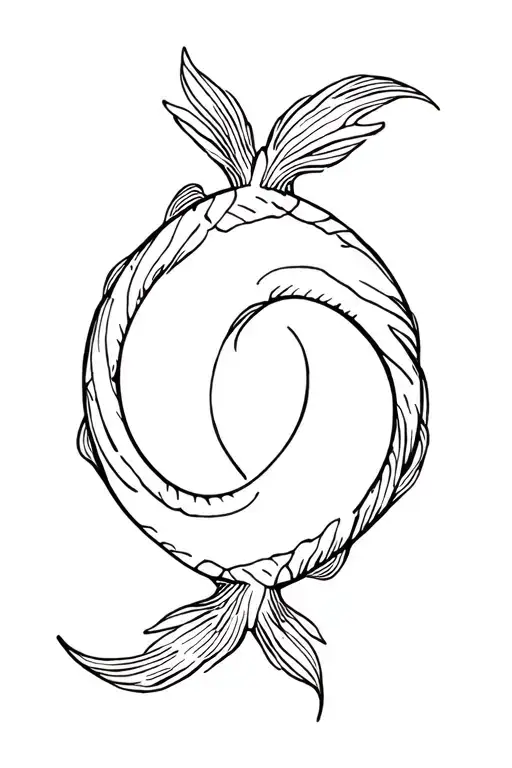 koi fish ying yang tattoo design idea