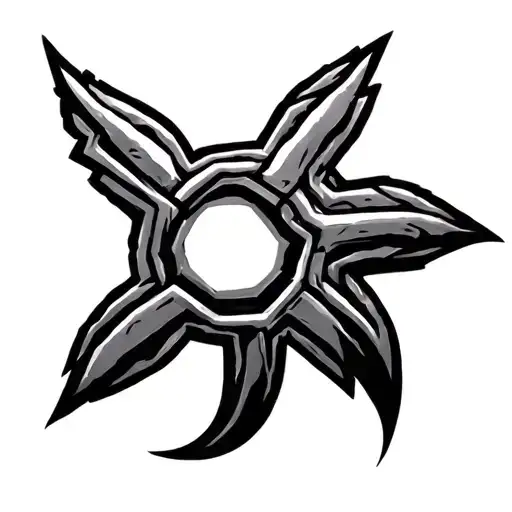 japon shuriken tattoo in tribal design inspired tattoo design idea