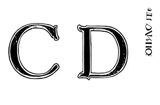 "CD" tattoo design idea
