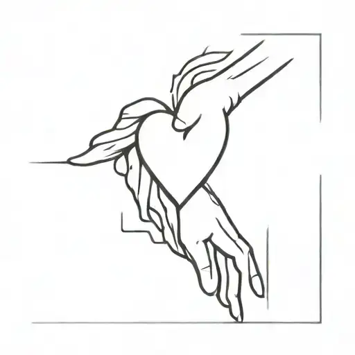 h and j tattoo with heart shape tattoo design idea