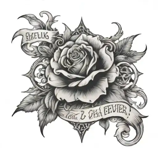 to hell and back, forever and ever tattoo design idea
