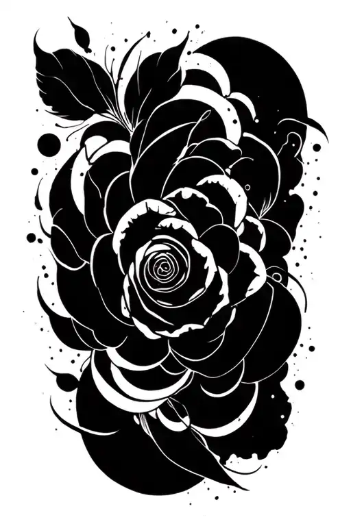 abstract blackout forearm half sleeve tattoo design idea