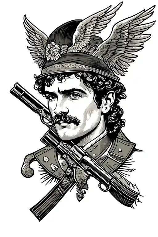 american trad paul atreides tattoo design idea
