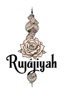 Ruqiyah name tattoo design idea