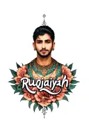 Ruqiyah name tattoo design idea