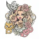 bratz font tattoo design idea