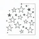 stars with twinkle stars tattoo design idea