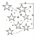 stars with twinkle stars tattoo design idea