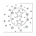 stars with twinkle stars tattoo design idea