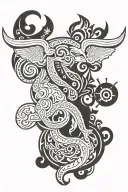 Libra and Taurus love tattoo design idea