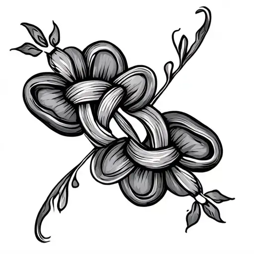 Irish knots delicate tattoo design idea