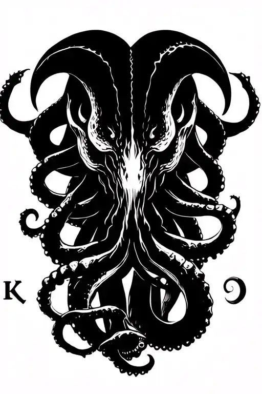Kraken tattoo design idea